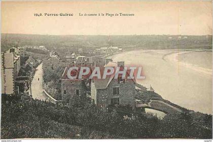 CPA Perros Guirec La descente a la Plage de Trestraou