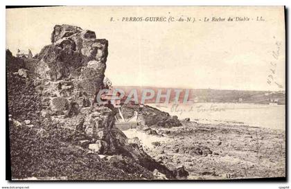 CPA Perros Guirec Le Rocher Du Diable
