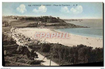 CPA Perros Guirec Plage de Trastraou