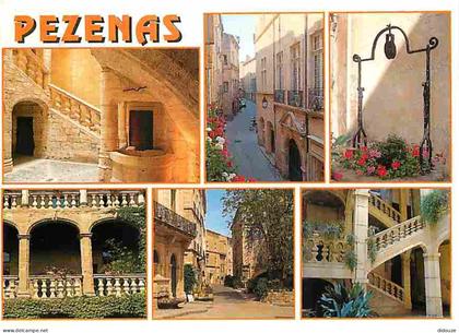 34 - Pezenas - Multivues - Vieilles pierres - Fleurs - CPM - Voir Scans Recto-Verso
