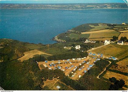 Carte Postale - 22 - Plestin les Greves - Le camping de l'Armorique - Vue aérienne - Flamme Postale de Plestin les Greve