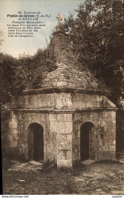 CPA Plestin les Greves (C du N) St Efflam Fontaine Miraculeuse