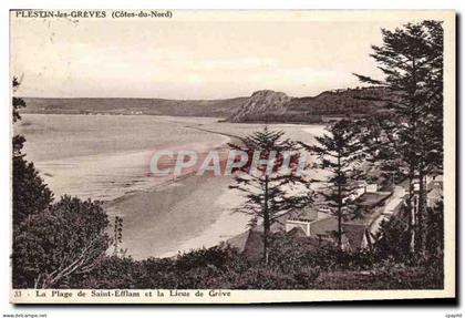 CPA Plestin les Greves (Cotes du Nord) La Plage de Saint Efflam et la Licue de Greve