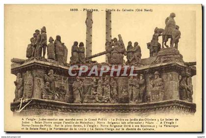 CPA Pleyben Details du Calvaire