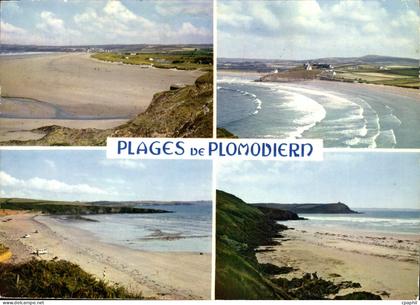 CPSM Plomodiern et ses plages la grande plage de Lestrevet la plage de Kervigen la plage de pors a V
