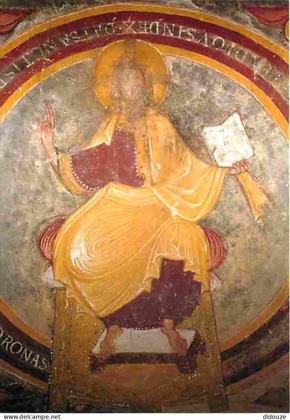 Carte Postale - 86 - Saint Savin sur Gartempe - Crypte de Saint Savin Saint Cyprien - Christ en majesté - Peinture Relig