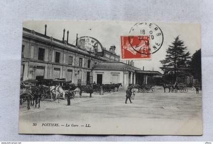 Cpa 1913, Poitiers, la gare, Vienne 86