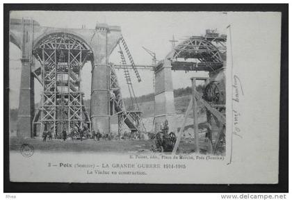 80 Poix-de-Picardie viaduc chemin de fer pont construction D80D K80630K C80630C RH048564
