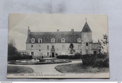 Cpa 1906, Pons, l'hôtel de ville, Charente Maritime 17