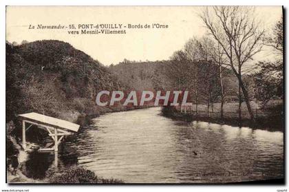 CPA La Suisse Normandie Pont d'Ouilly bords de l'orne vers Mesnil Villement