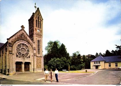 CPSM Pont D'Ouilly L'Eglise Et La Salle Des Fetes