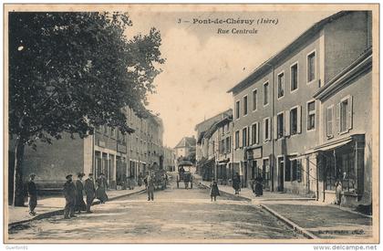 ( CPA 38 )  PONT-DE-CHÉRUY  /  Rue Centrale  -