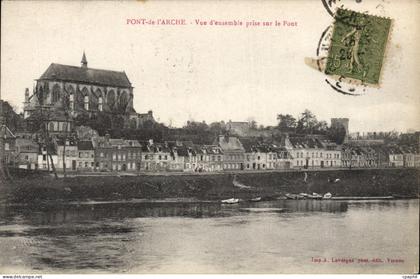 CPA Pont De l'Arche Vue d'Ensemble Prise Sur Le Pont