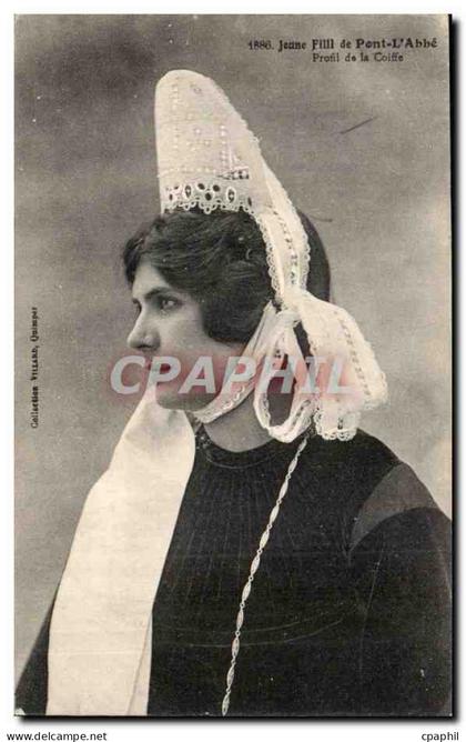 CPA Jeune fille de Pont L'abbe Profil de la coiffe