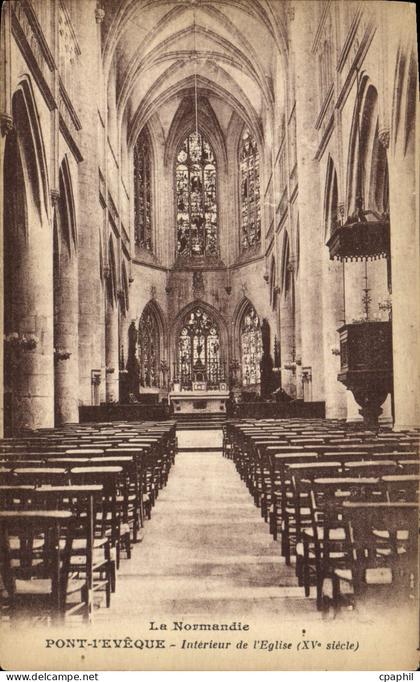 CPA La normandie Pont L'Eveque Interieur de l'eglise
