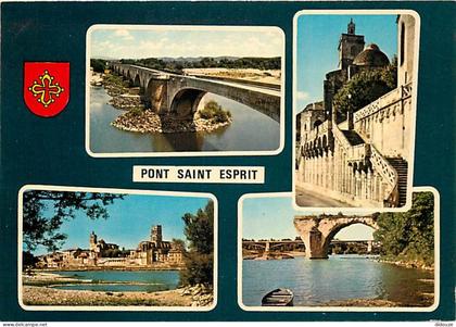 30 - Pont Saint Esprit - Multivues - Blasons - CPM - Voir Scans Recto-Verso