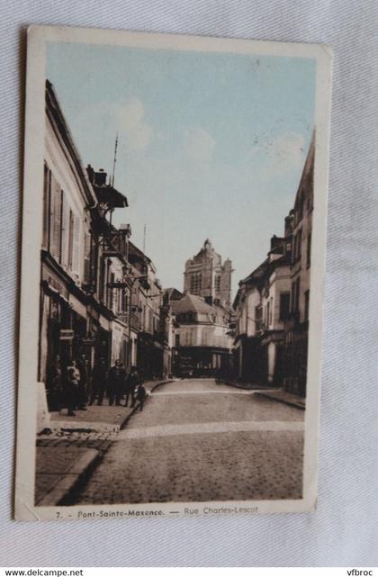 Cpa 1947, Pont sainte Maxence, rue Charles Lescot, Oise 60