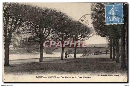 CPA Pont sur Yonne Les Buttes et le Font National