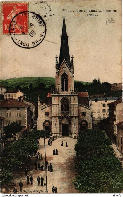 CPA PONTCHARRA-sur-TURDINE - Église (639761)