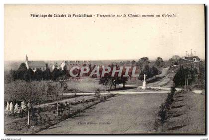 Pelerinage du calvaire de Pontchateau CPA Perspective sur le chemin menant au Golgotha