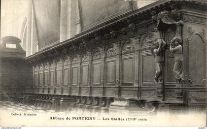 CPA Abbaye De Pontigny Les Stalles