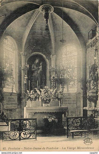 CPA Pontoise Notre Dame de Pontoise La Vierge Miraculeuse