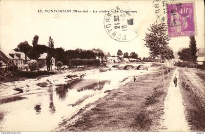CPA Pontorson La Riviere Le Couesnon
