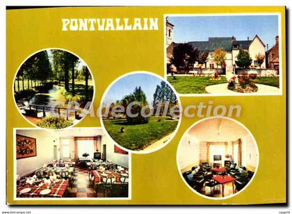 CPSM Pontvallain Sarthe Le Prieure Fraicheur la salle à manger le parc la salle de sejour