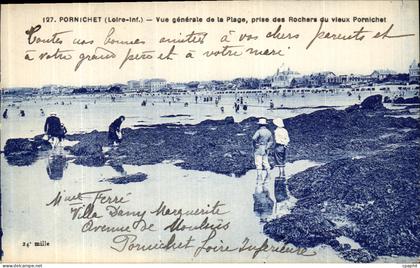 CPA Pornichet Vue Generale de La Plage des Rochers du Vieux Pornichet