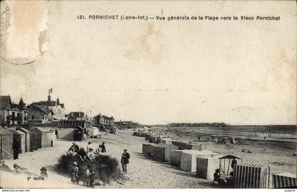 CPA Pornichet Vue Generale De La Plage Vers Le Vieux Pornichet