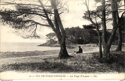 CPA Ile De Porquerolles La Plage d Argent