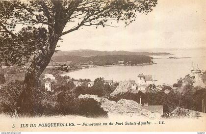 CPA Ile de Porquerolles Panorama vu du Fort Sainte Agathe