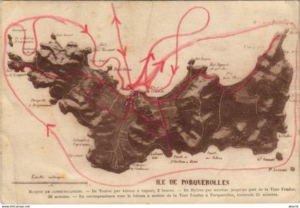 CPA PORQUEROLLES Ile de Porquerolles - Map (1110810)