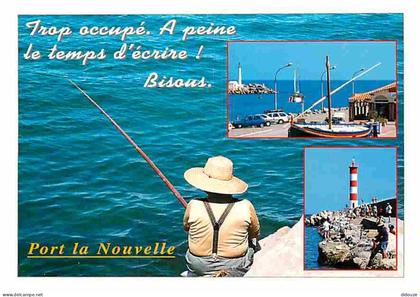 Carte Postale - 11 - Port la Nouvelle - Multivues - Pecheur à la ligne - Flamme Postale de Port la Nouvelle - CPM - Voir