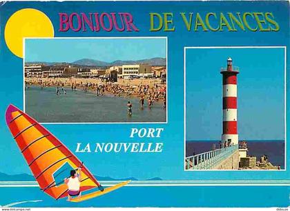 Carte Postale - 11 - Port la Nouvelle - Multivues - Scènes de Plage - Phare - Flamme Postale de Port la Nouvelle - CPM -
