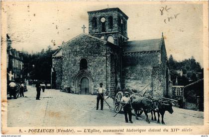 CPA POUZAUGES L'Église Mon. Hist. datant du (394106)