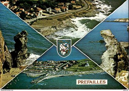 Carte Postale - 44 - Prefailles - Multivues - La plage Monsieur et madame préfailles La pointe saint gildas Le bec d'aig