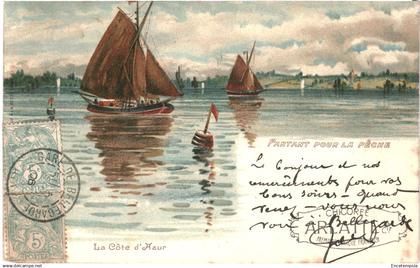 CPA Carte Postale France  La Côte d'Azur Partant pour la pêche  VM93486