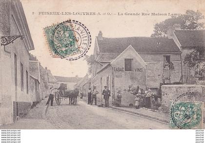 F12-95) PUISEUX LES LOUVRES - LA GRANDE RUE MAISON LAMY - BELLE ANIMATION - HABITANTS - 1907