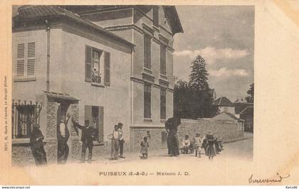 puiseux en france * 1904 * la Maison J. D. * commerce * villageois