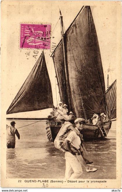 CPA QUEND QUEND-PLAGE - Depart pour la Promenade (1292351)