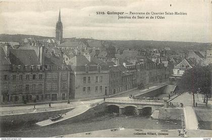 CPA QUIMPER - Panorama du Quartier Saint Mathieu