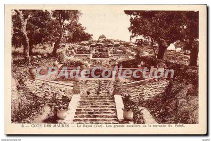 CPA Cote des Maures Le Rayol Var Les grands escaliers de la terrasse du Patek