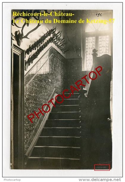 RECHICOURT le CHATEAU-Lazarett 4-Interieur Chateau Domaine KETZING-Carte Photo allemande-Guerre 14-18-1WK-France-57-