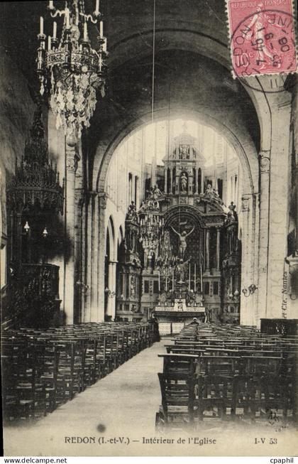 CPA Redon Interieur de l Eglise