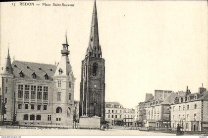 CPA Redon Place Saint Sauveur