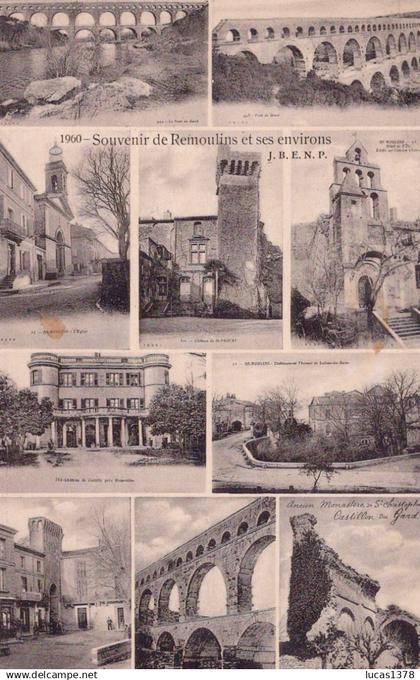 30 / REMOULINS / SOUVENIR de REMOULINS et ses environs . CPA multivues