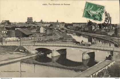 CPA Vue Generale de Rennes