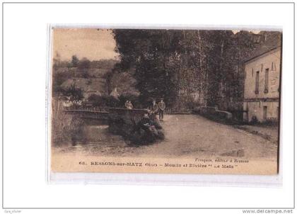 60 RESSONS SUR MATZ Moulin sur le Matz, animée, ed Fresquin 68, 1916