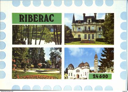 CPSM RIBERAC église sous-préfecture